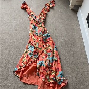 Floral Privacy Please Wrap Dress